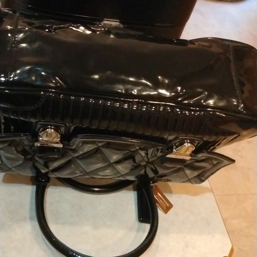 Coach Poppy Liquid Gloss Pushlock Satchel Vintage Quiet Luxury